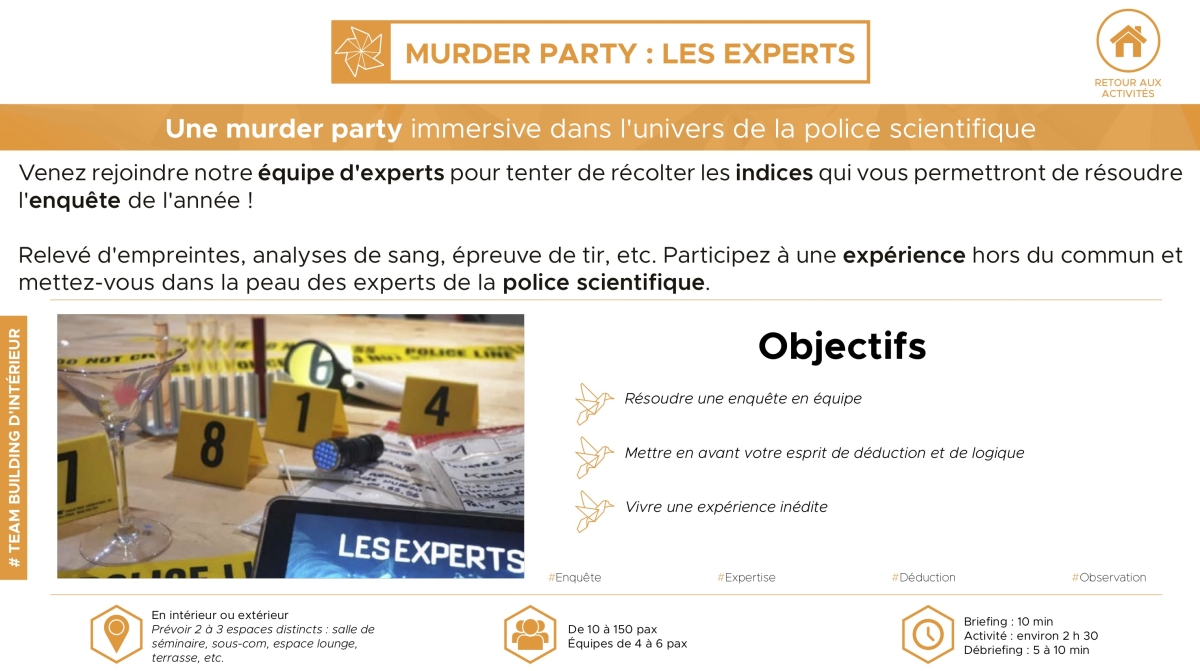 Murder party : les Experts