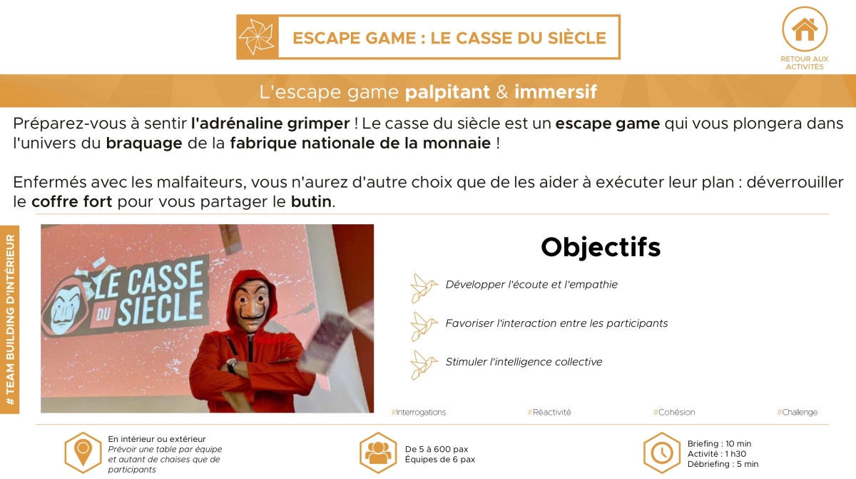 Escape game : le Casse du siècle