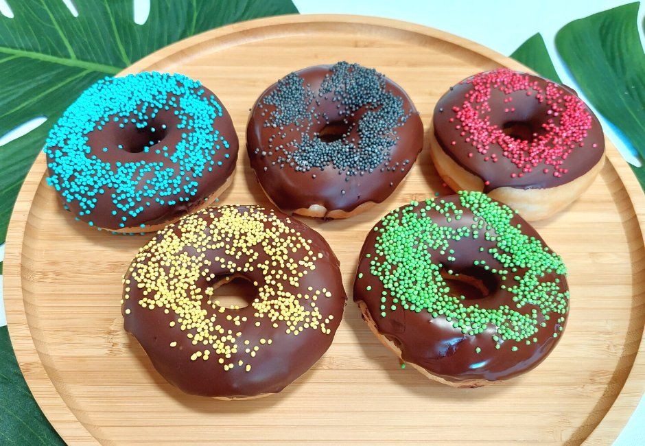 Donuts aux couleurs olympiques