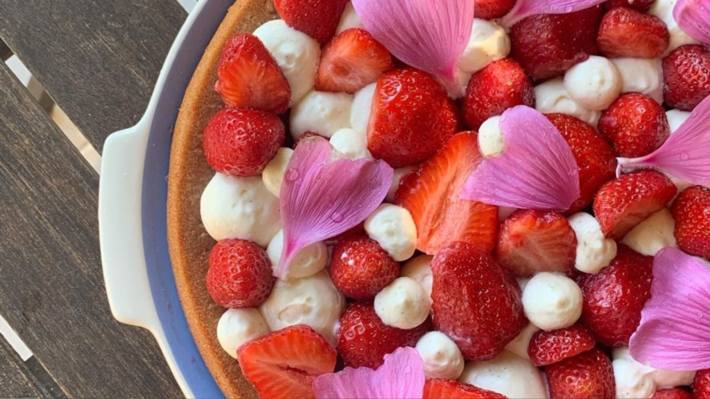 tarte aux fraises préparée par le premier traiteur dans la région de marseille