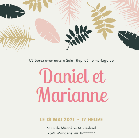 invitation mariage sur canva 