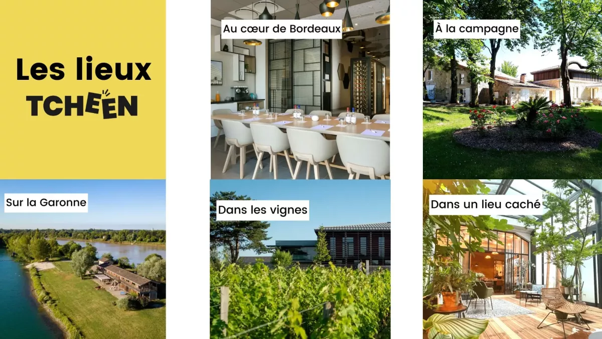 Différents lieux sur Tcheen pour organiser un événement