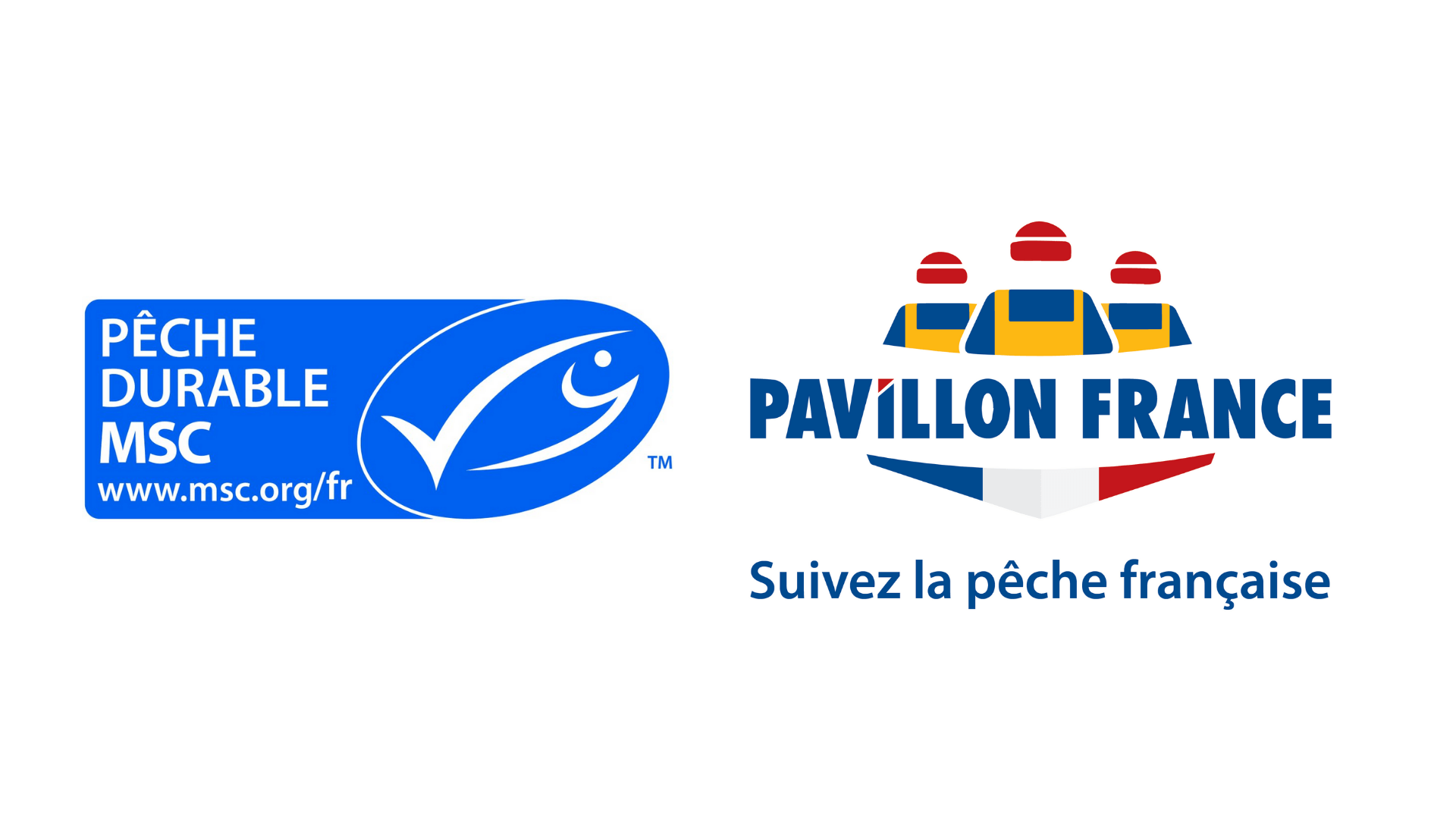Logos de Pavillon France et pêche MSC