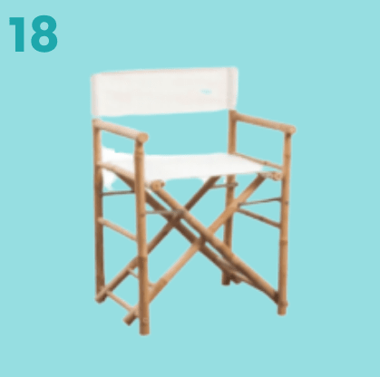 18 - Chaise pliable l 58 x p 48 x h 89 cm