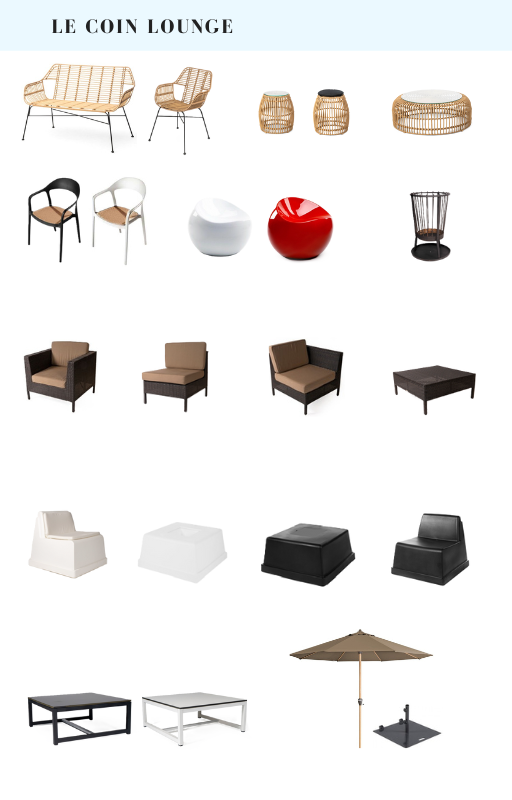 Exemple de mobilier lounge