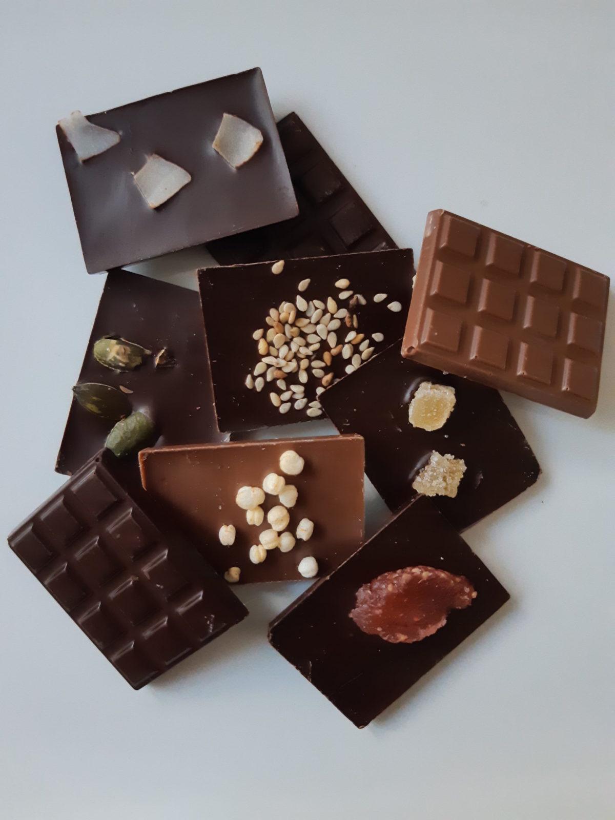 mini tablettes de chocolat