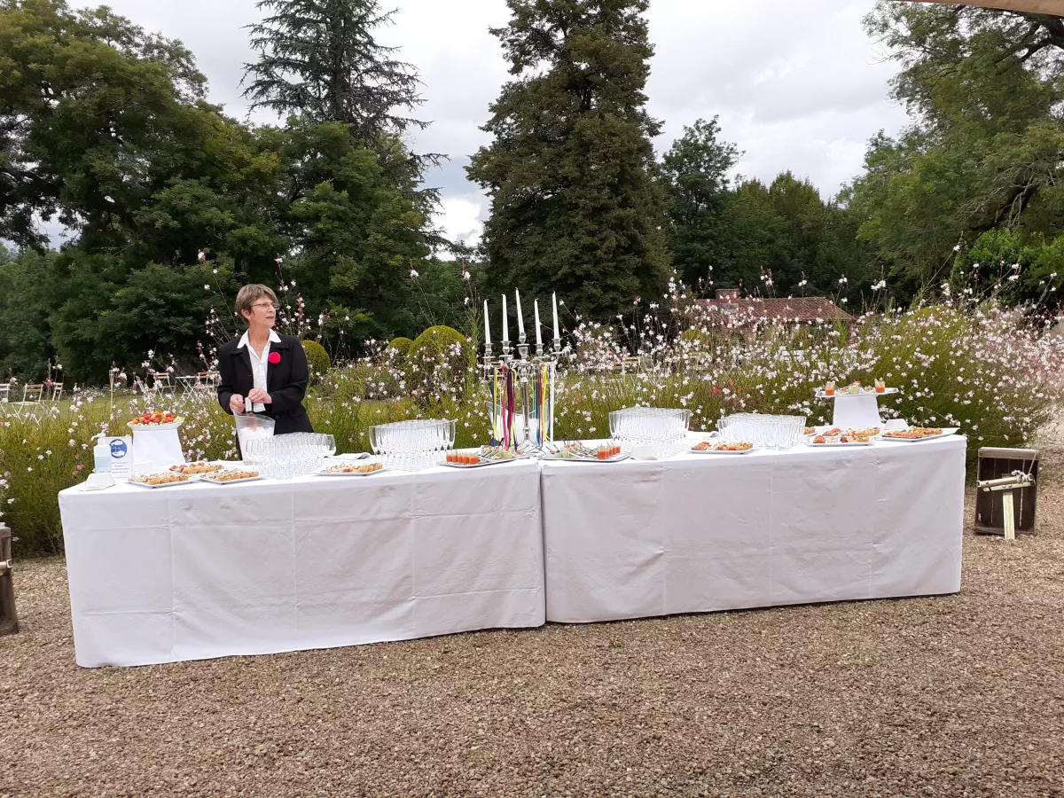 Buffet dans le parc