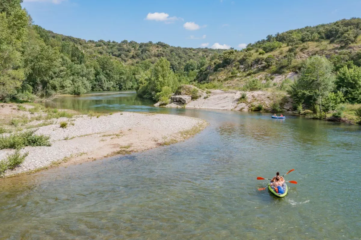 Rivière de l'Hérault depuis le camping