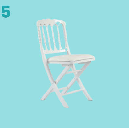 5 - Chaise pliante de la gamme napoléon mobilier