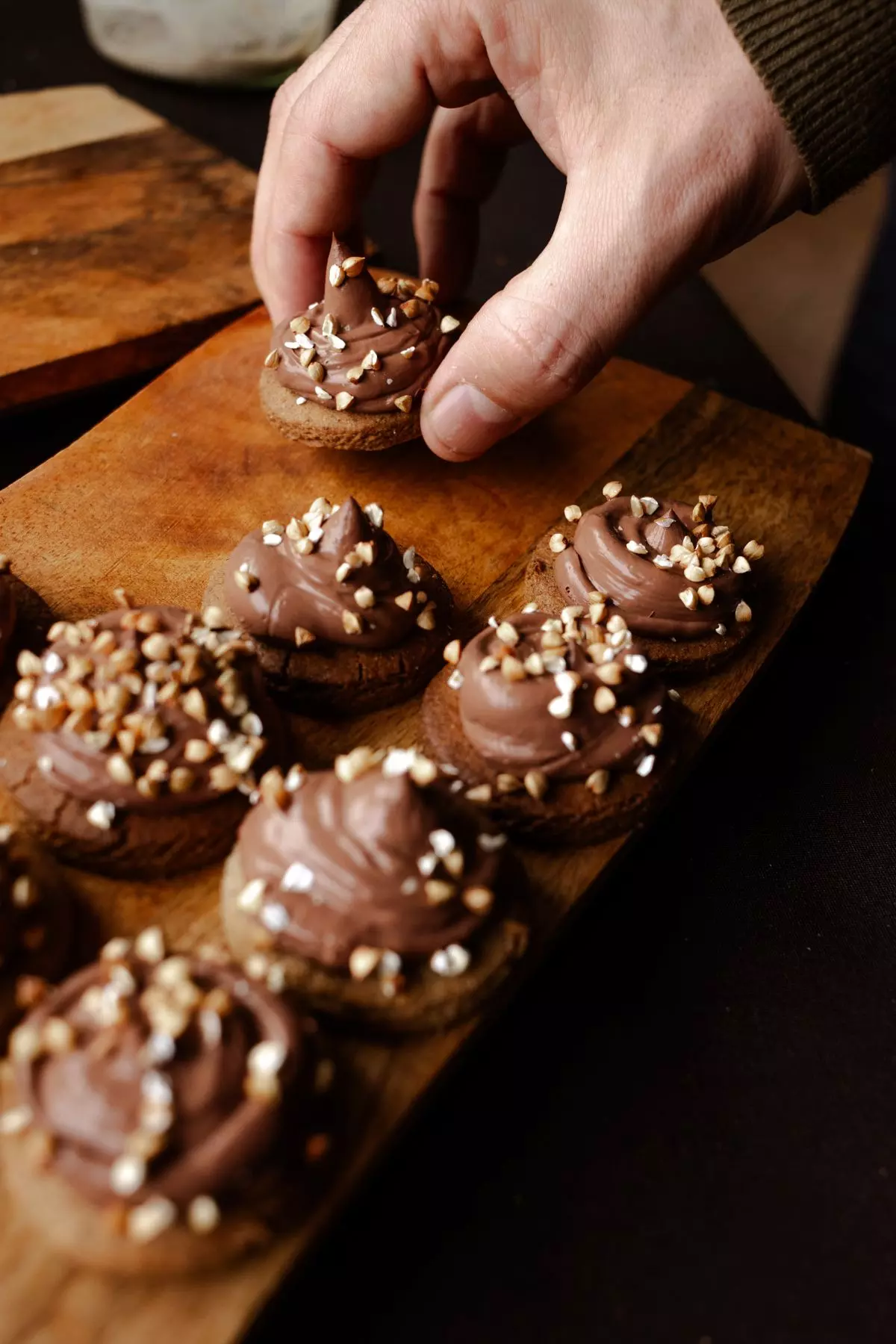 bouchées sucrées au chocolat et sarrasin