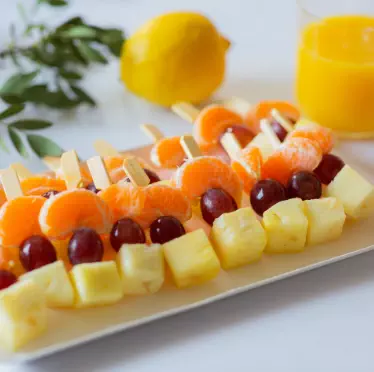 Brochettes de fruits