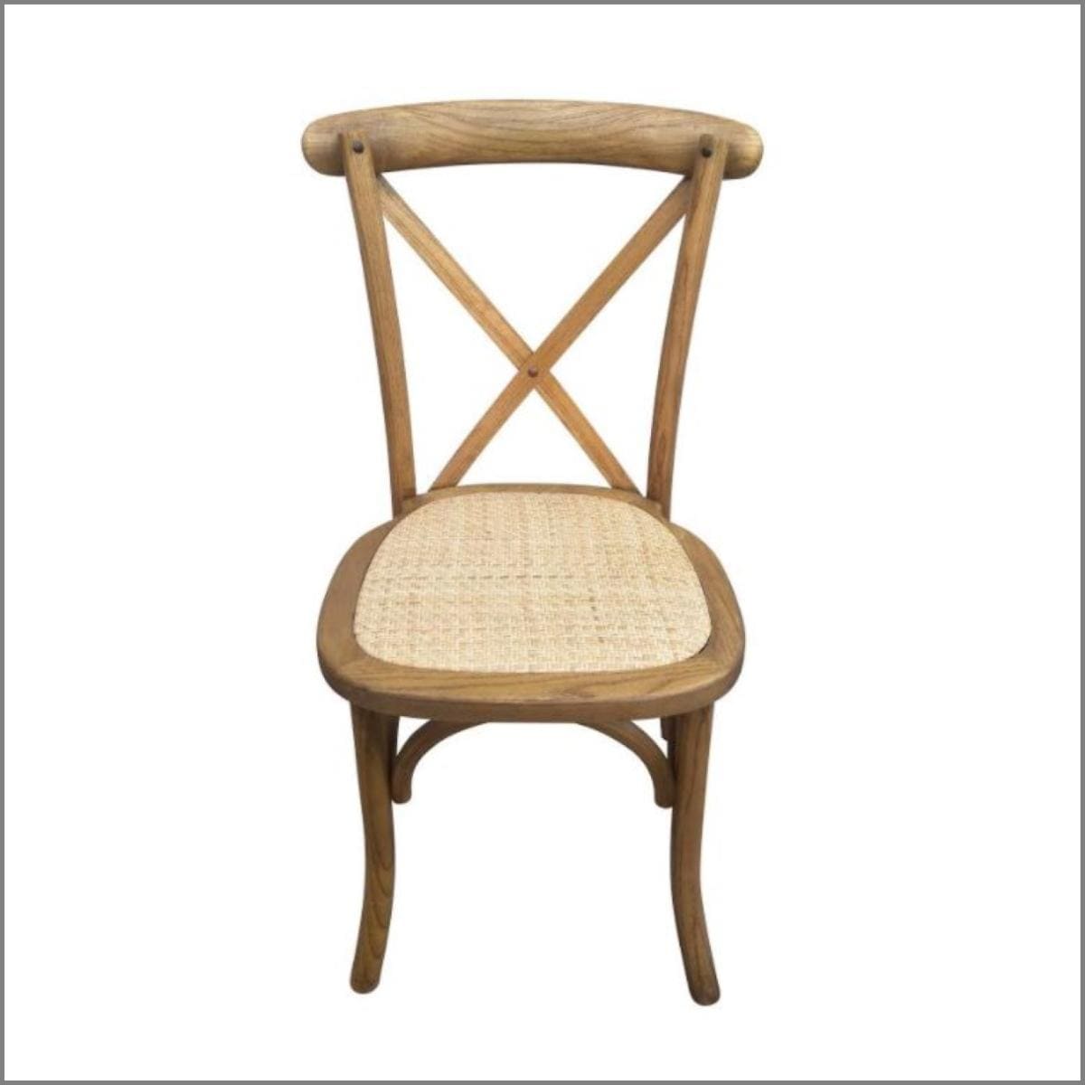 Chaise en bois avec imitation cannelage