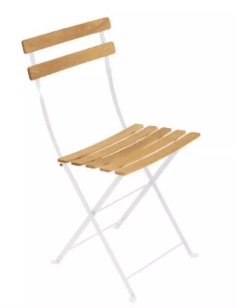 Chaise « Woody » blanche et bois pliante