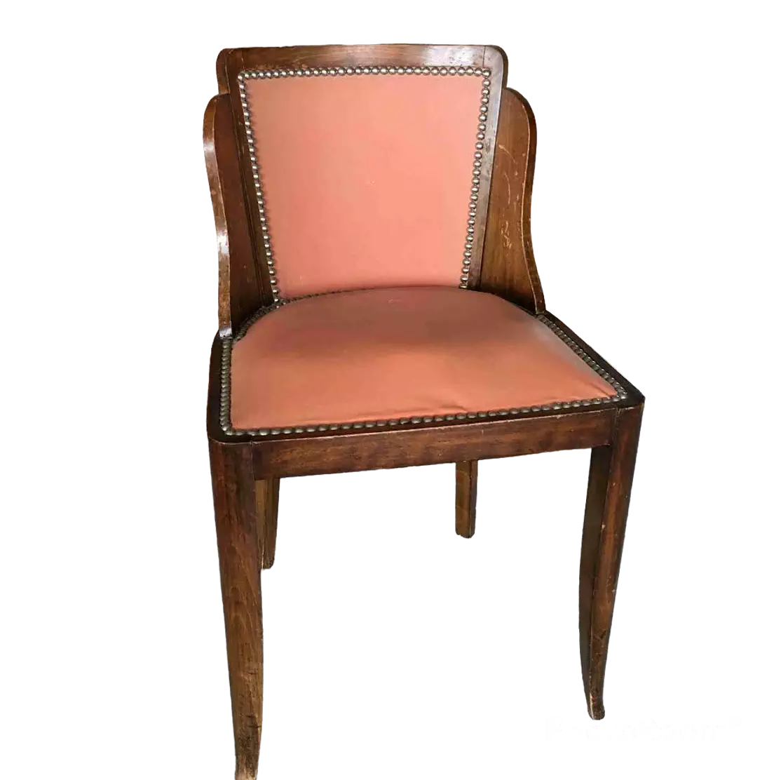 Chaise bois assise simili saumoné - 5 disponibles 