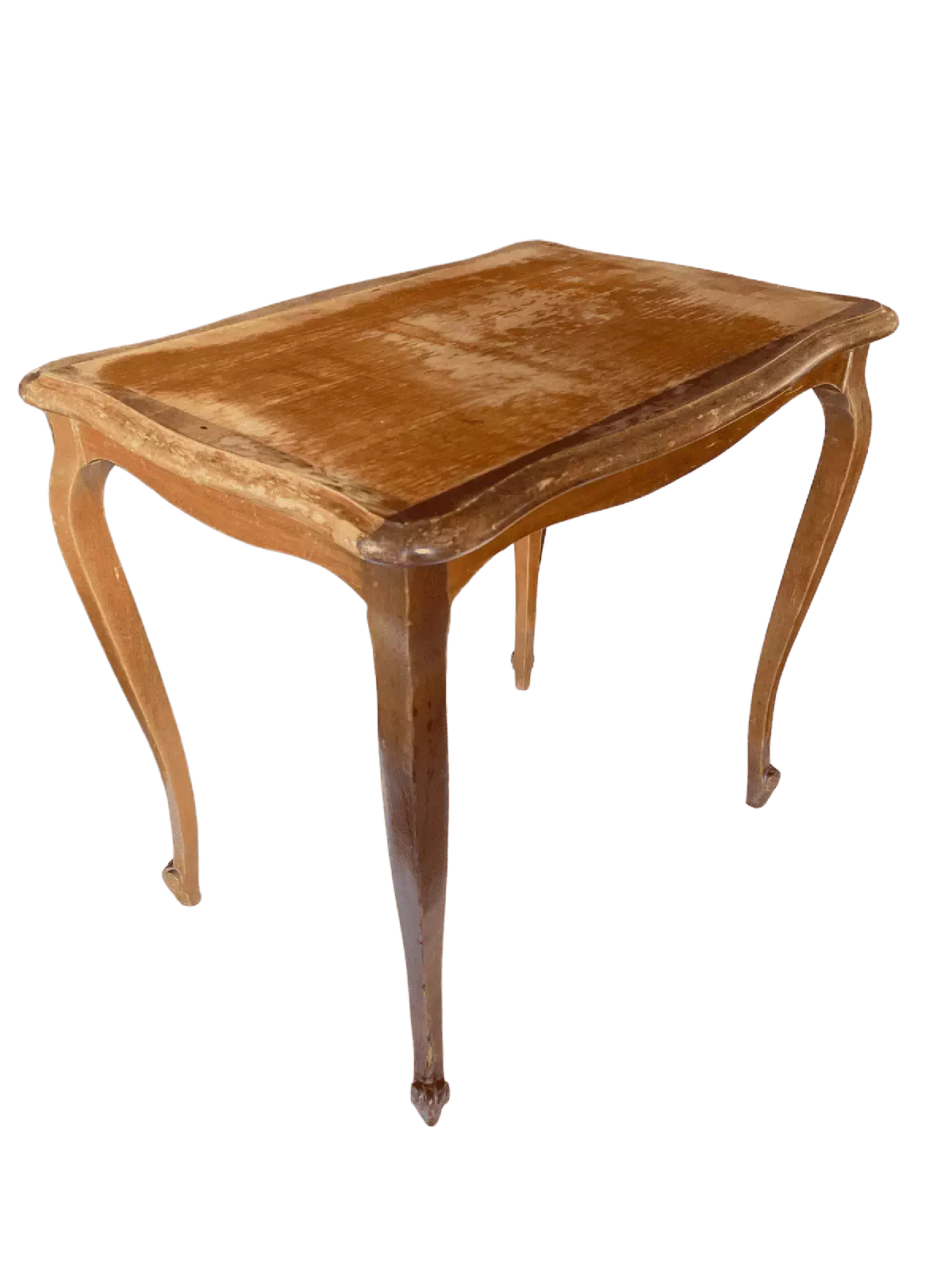 Table basse bois pieds fin escargots 