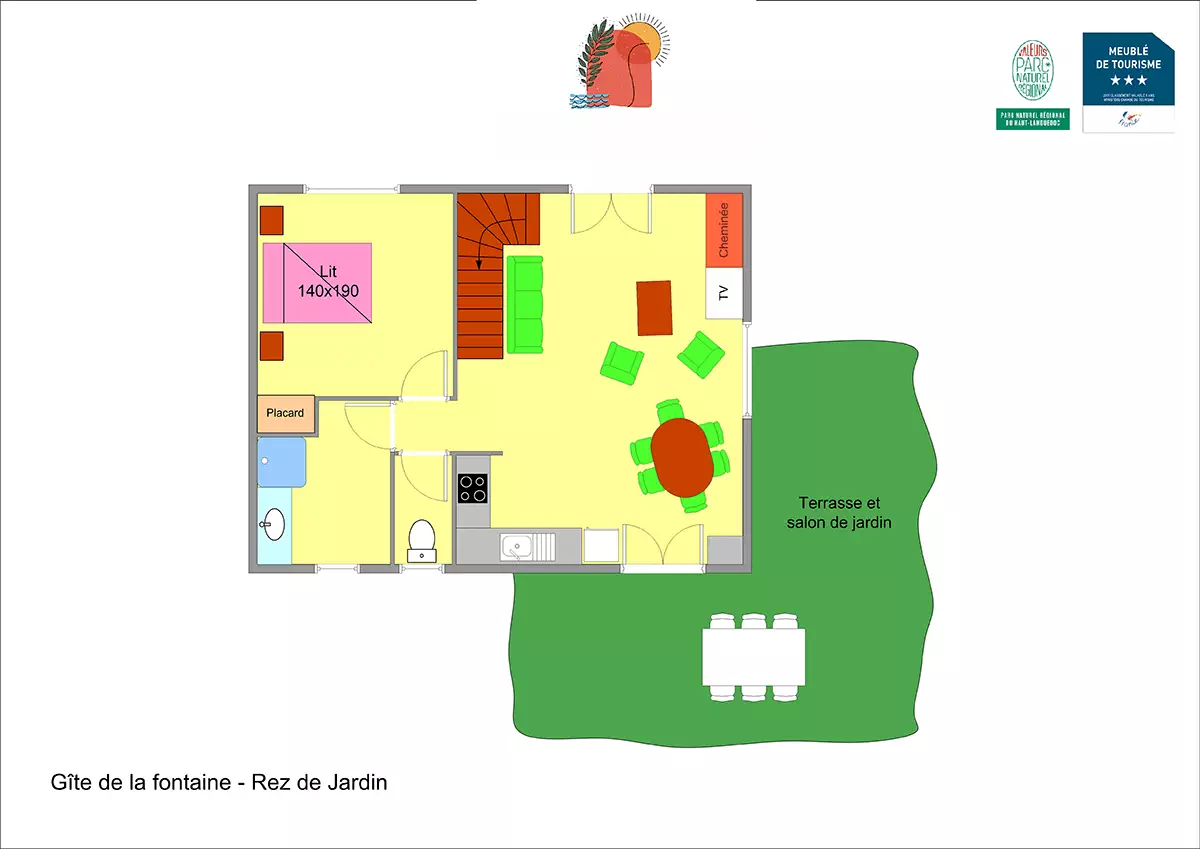 Plan du Rez-de-chaussé de la Fontaine