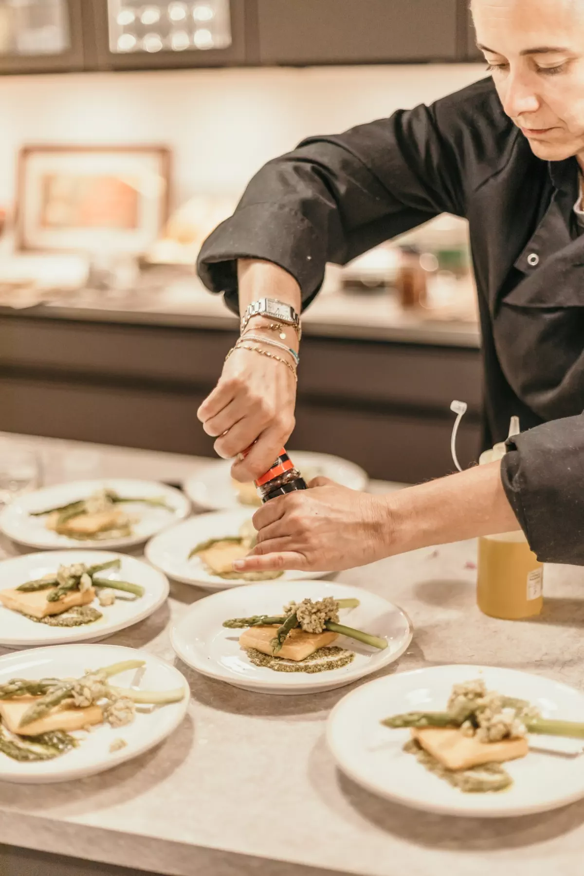 Panisse, asperges et mimosa