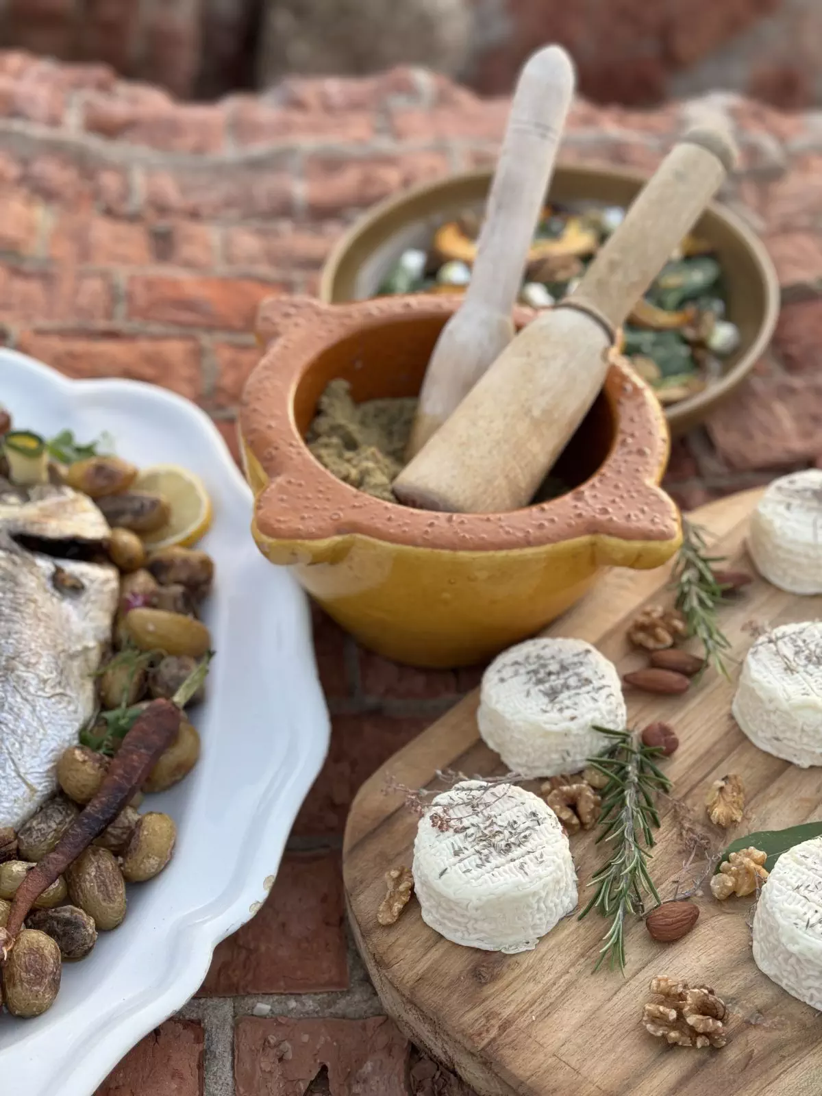 Tapenade et fromages de chèvre