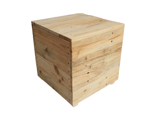 Le Cube ou Pouf en bois