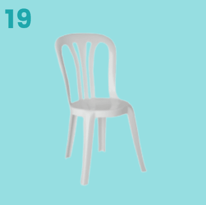 19 - chaise Miami  l 54 x l 44 x h 88 cm