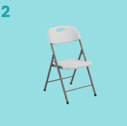 2 - Chaise pliante pvc