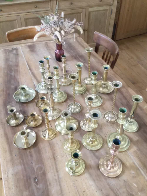 Bougeoirs en laiton