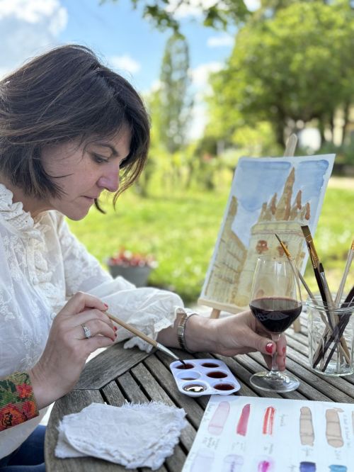 Peindre avec du vin