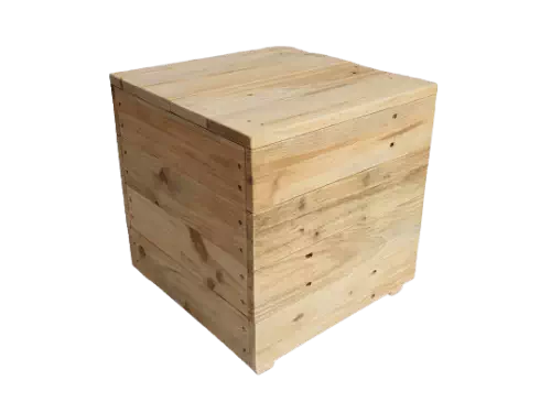 Le Cube ou Pouf en bois