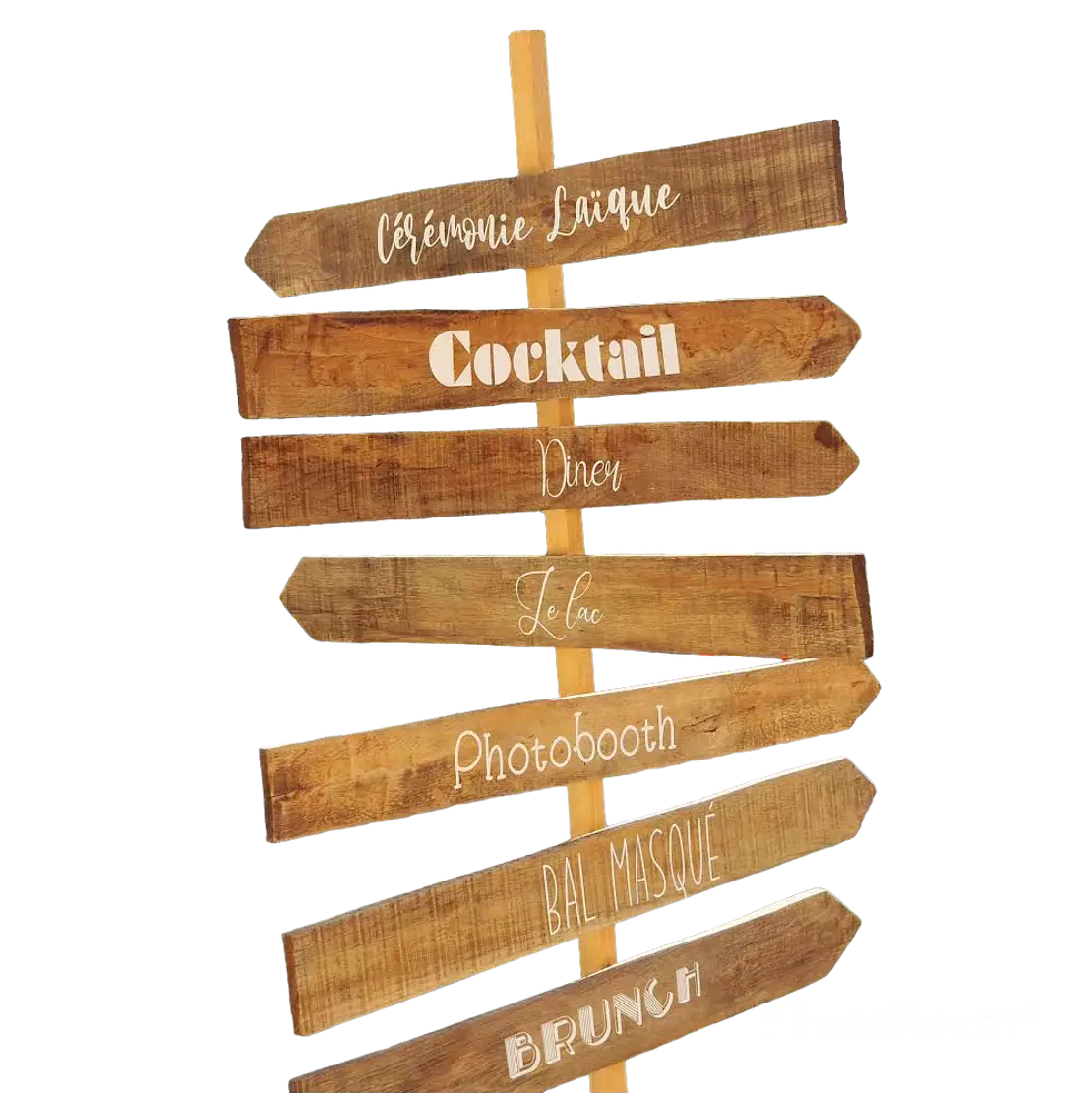 Panneau de signalisation multiple 5 panneaux personnalisé - 2 disponibles 