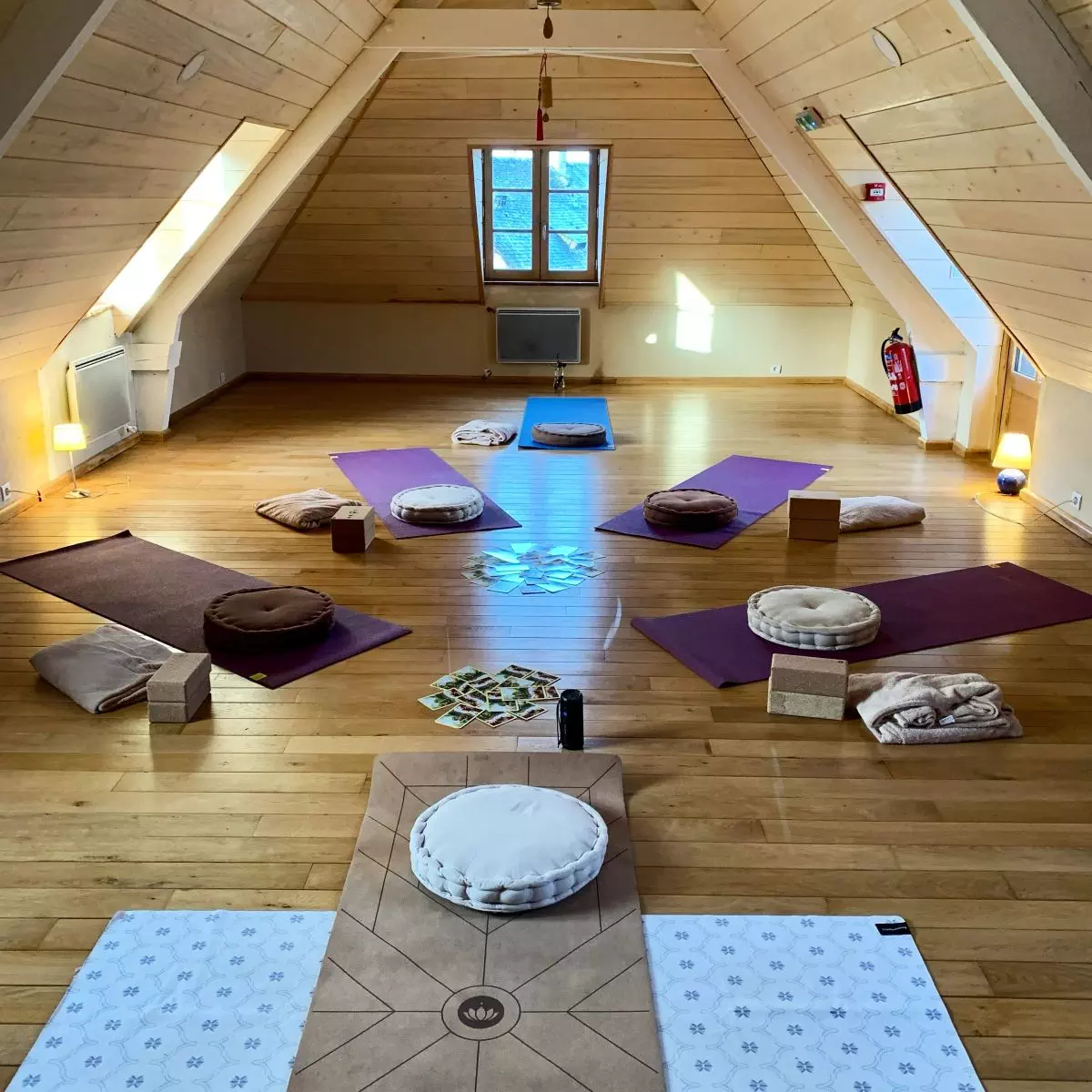 Salle yoga - parquet de 40m2