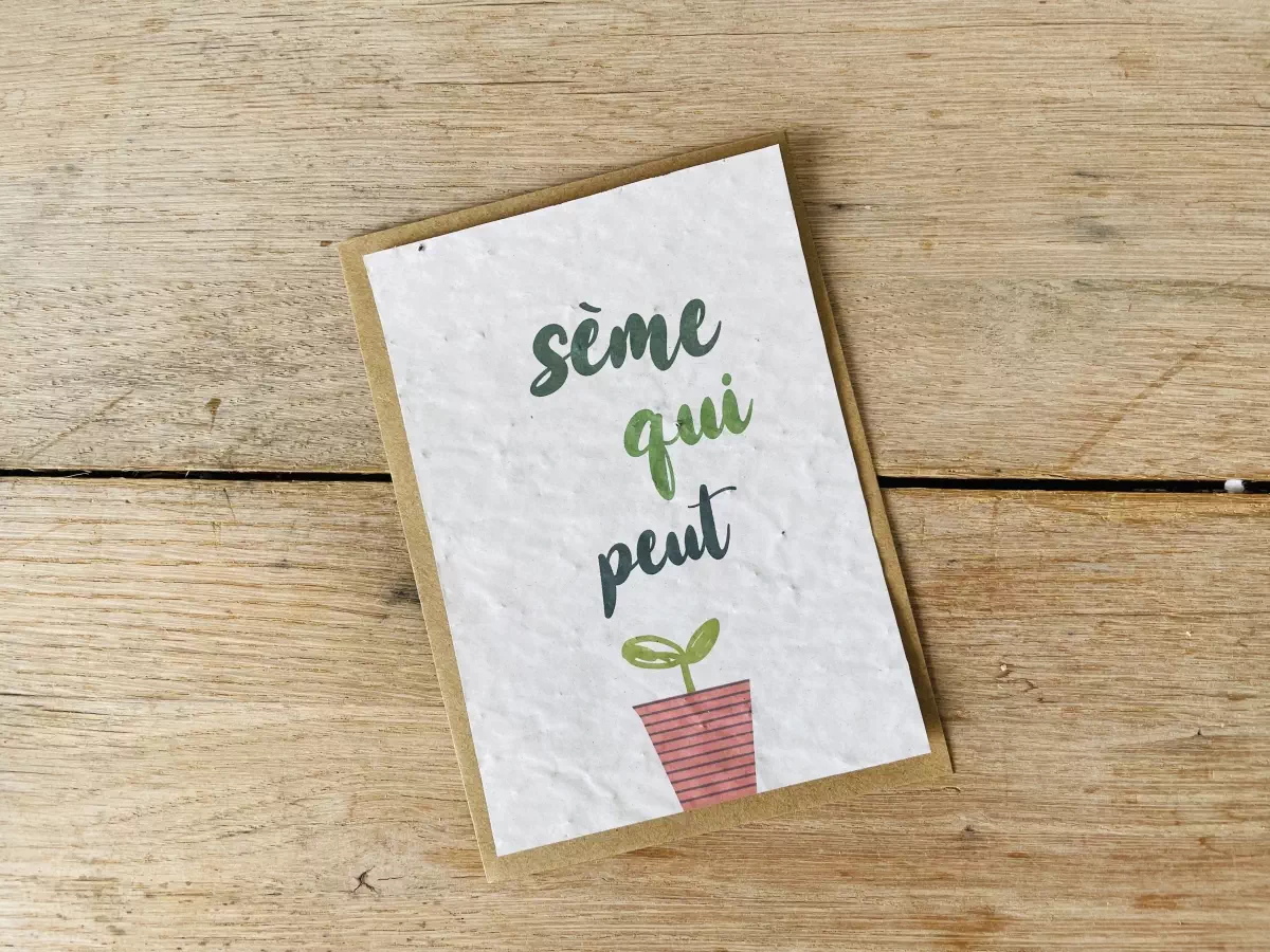 Carte à planter seme qui peut