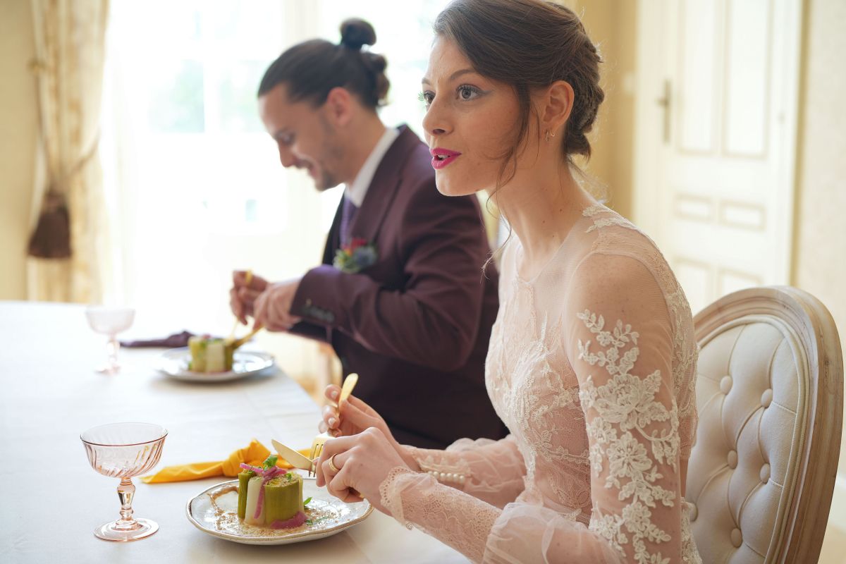 Repas de mariage à l'assiette