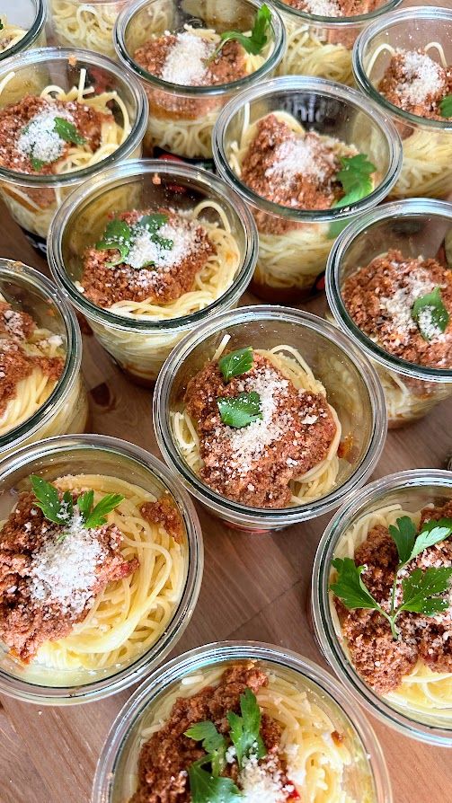 Spaghettis bolognaise en bocal