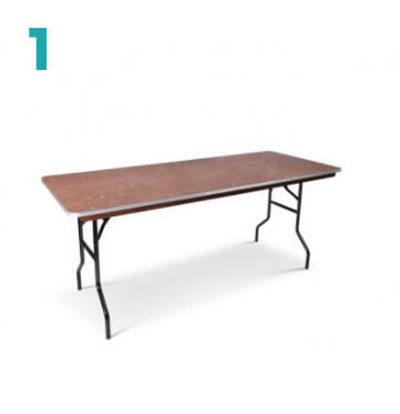 Table rectangle BOIS