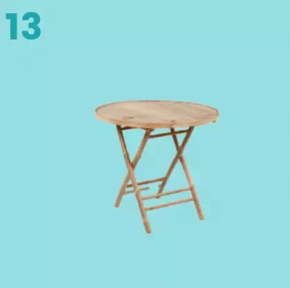 13 - Table ronde bambou