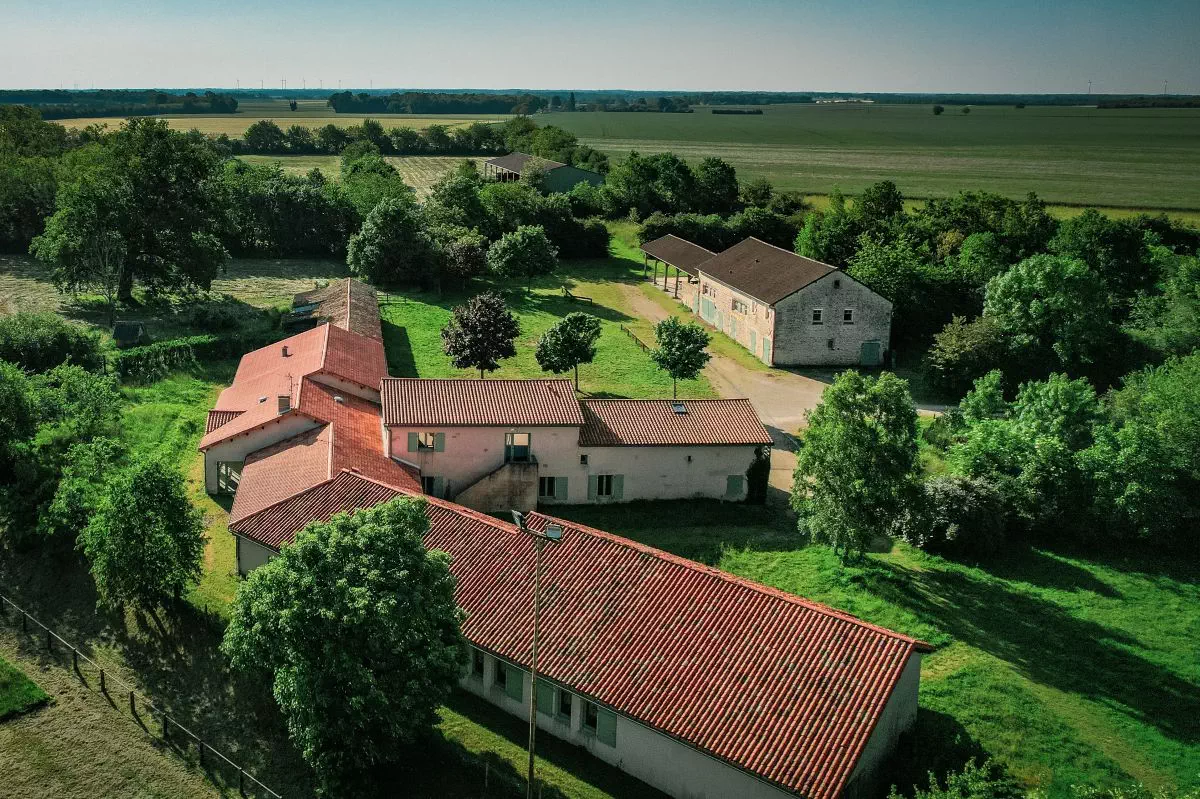 La ferme vue du ciel