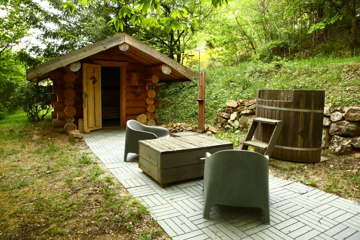 Sauna en fuste de bois 