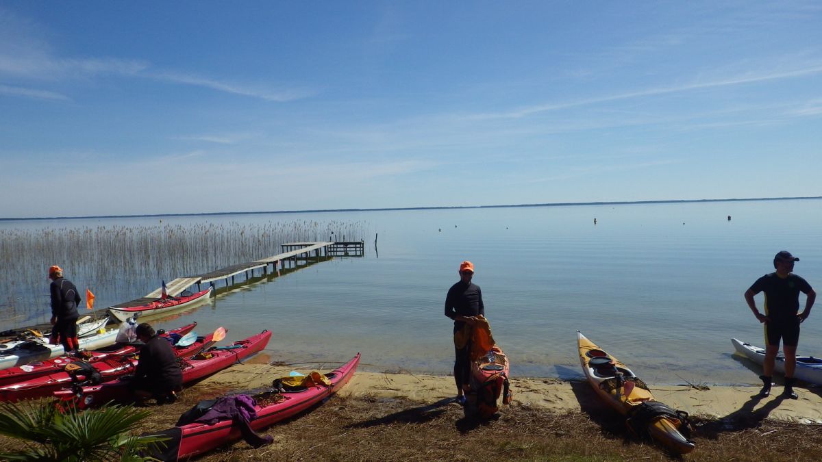 Kayak sur le Lac de Cazaux