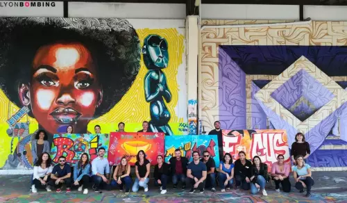 Fresque participative graffiti et teambuilding artistique