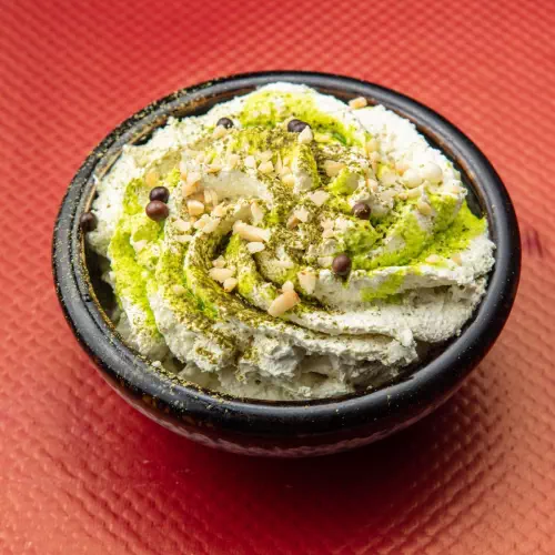 Mousse thé vert chocolat blanc