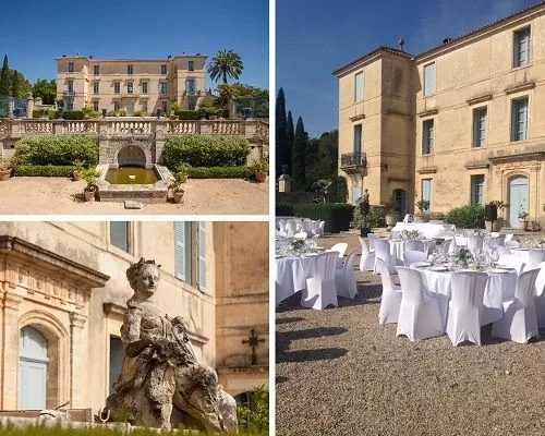 Château à Montpellier et son grand jardin à la française