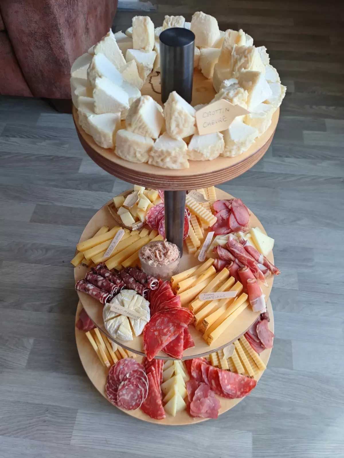 Pièce montée de fromages avec ou sans charcuterie