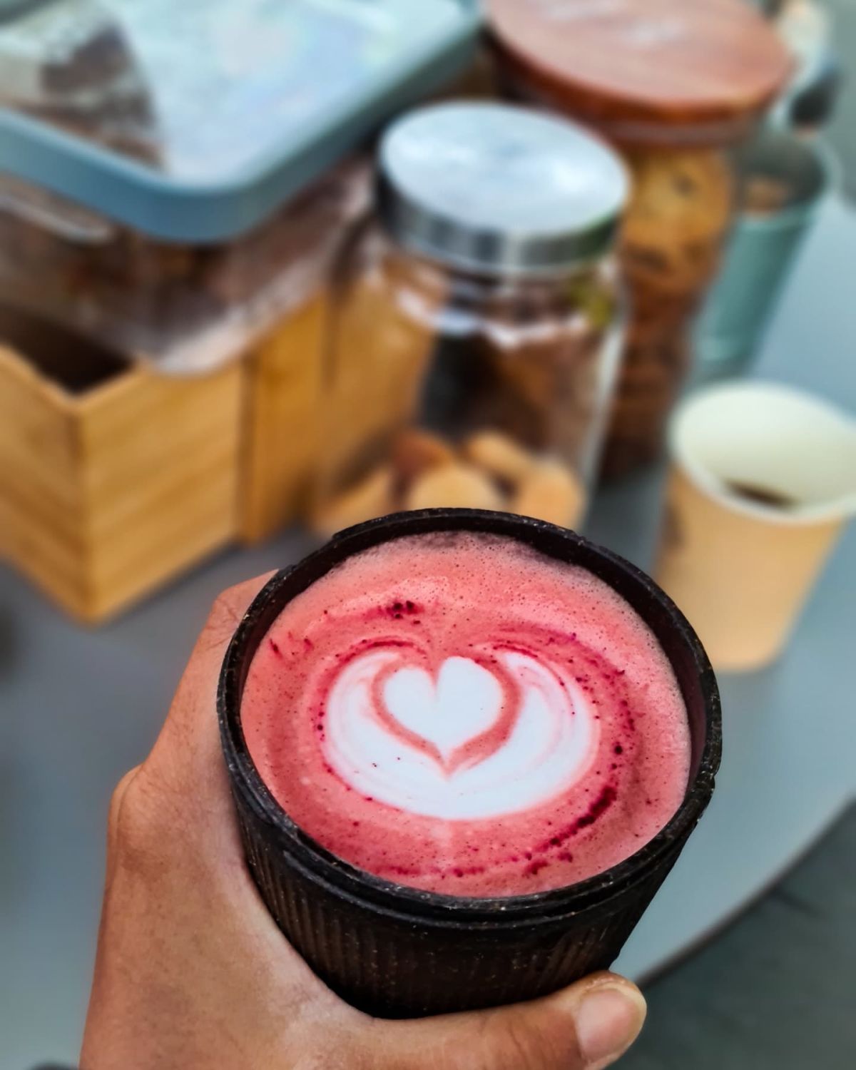 Pink latte betterave