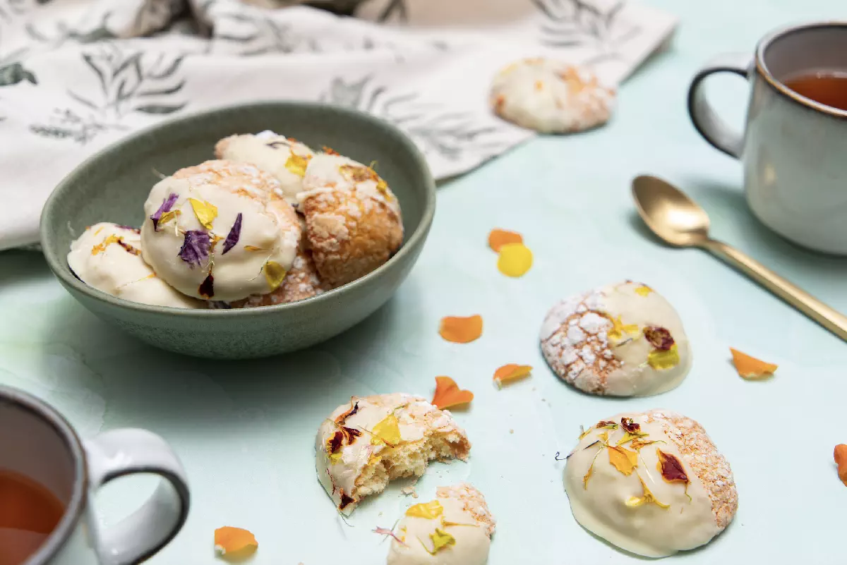 Biscuits amaretti citron et chocolat blanc