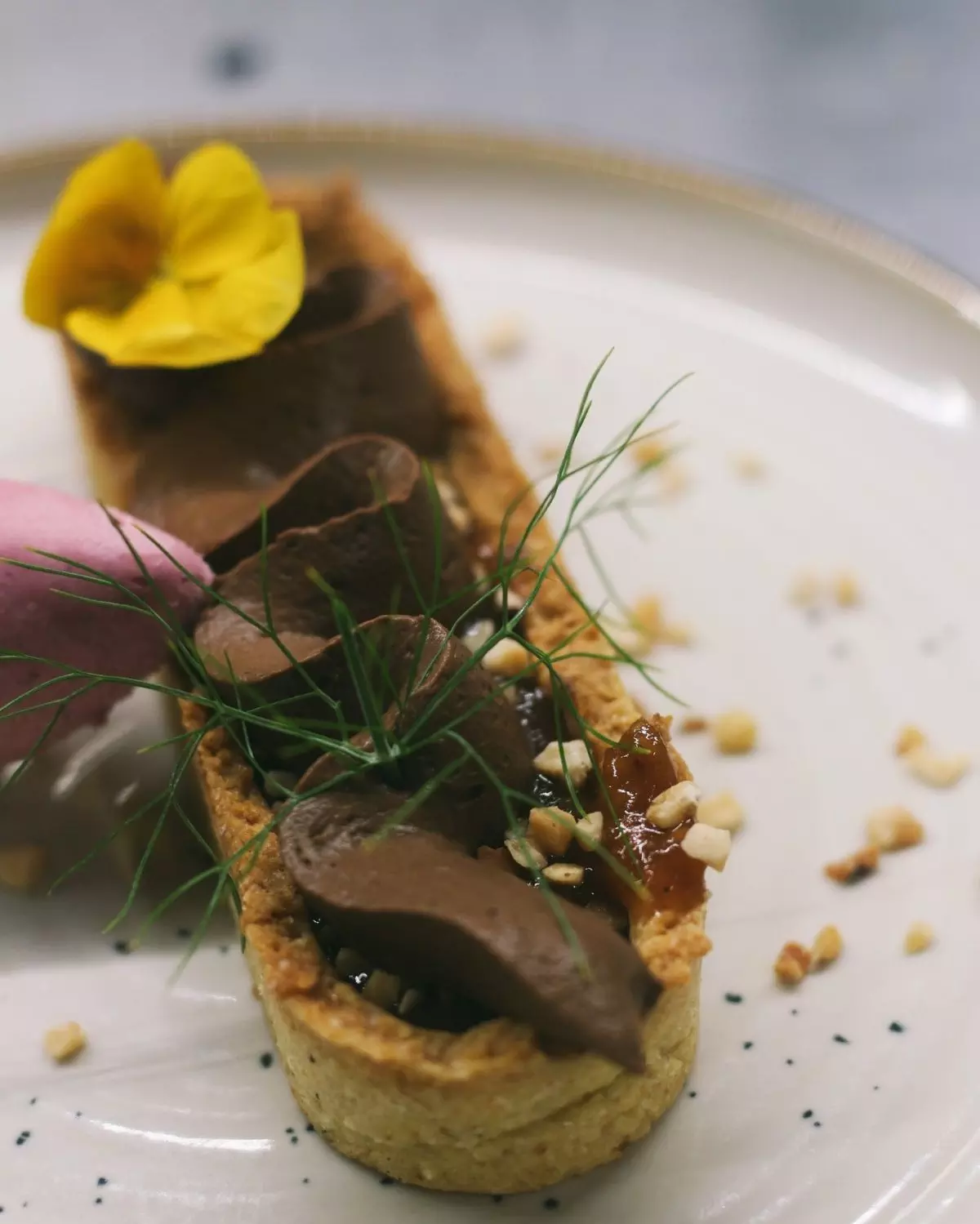 Tartelette chocolat noisette et nèfle