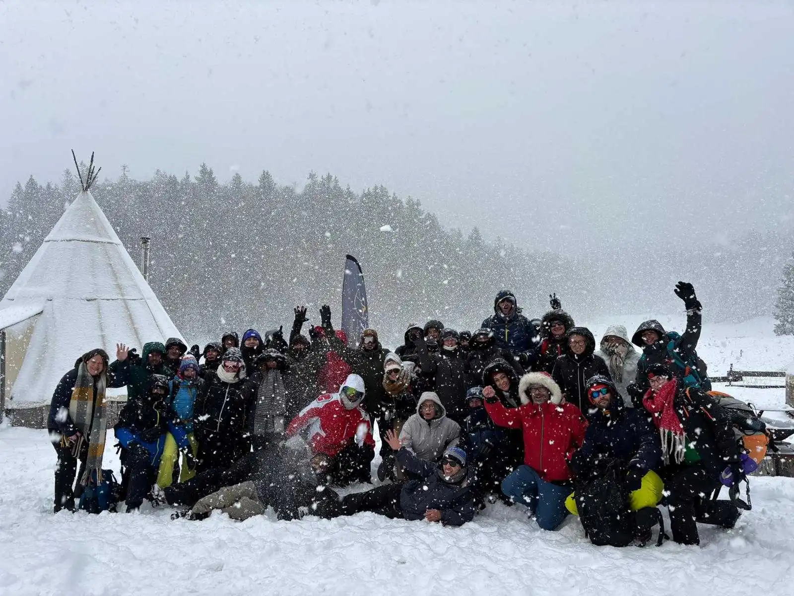 Photo team building au ski