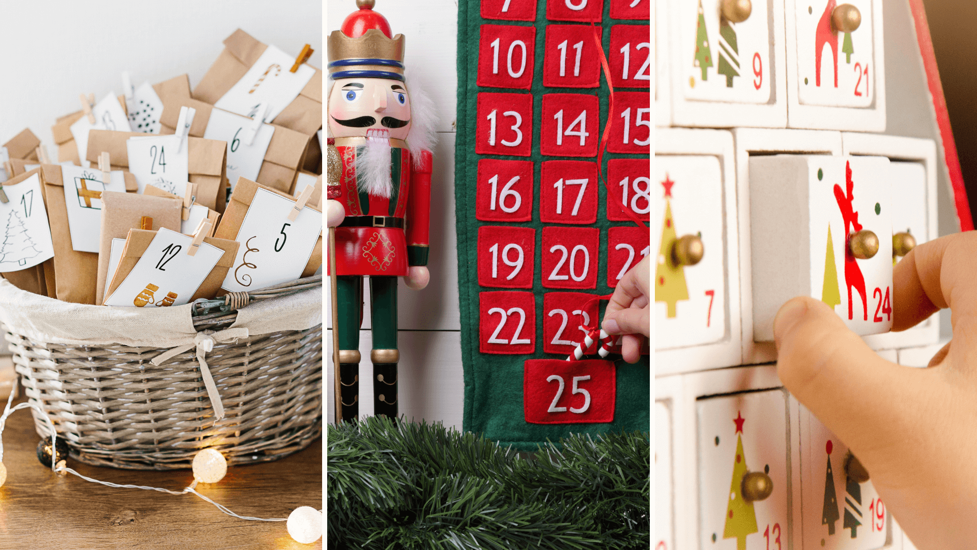 Calendrier de l'Avent en tissus ou en forme de maison réutilisable