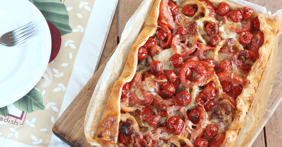 Tarte à la tomate de saison : recettes été cocktail dinatoire