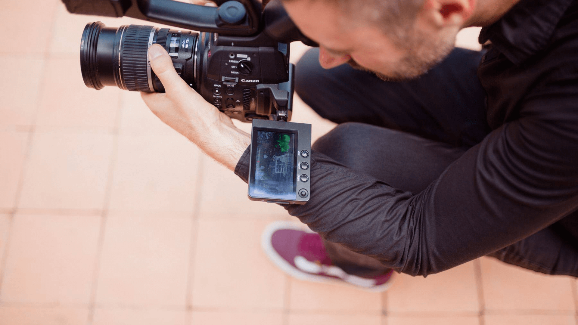 Le vidéaste en plein tournage : Stop Eject FIlms vidéaste événements