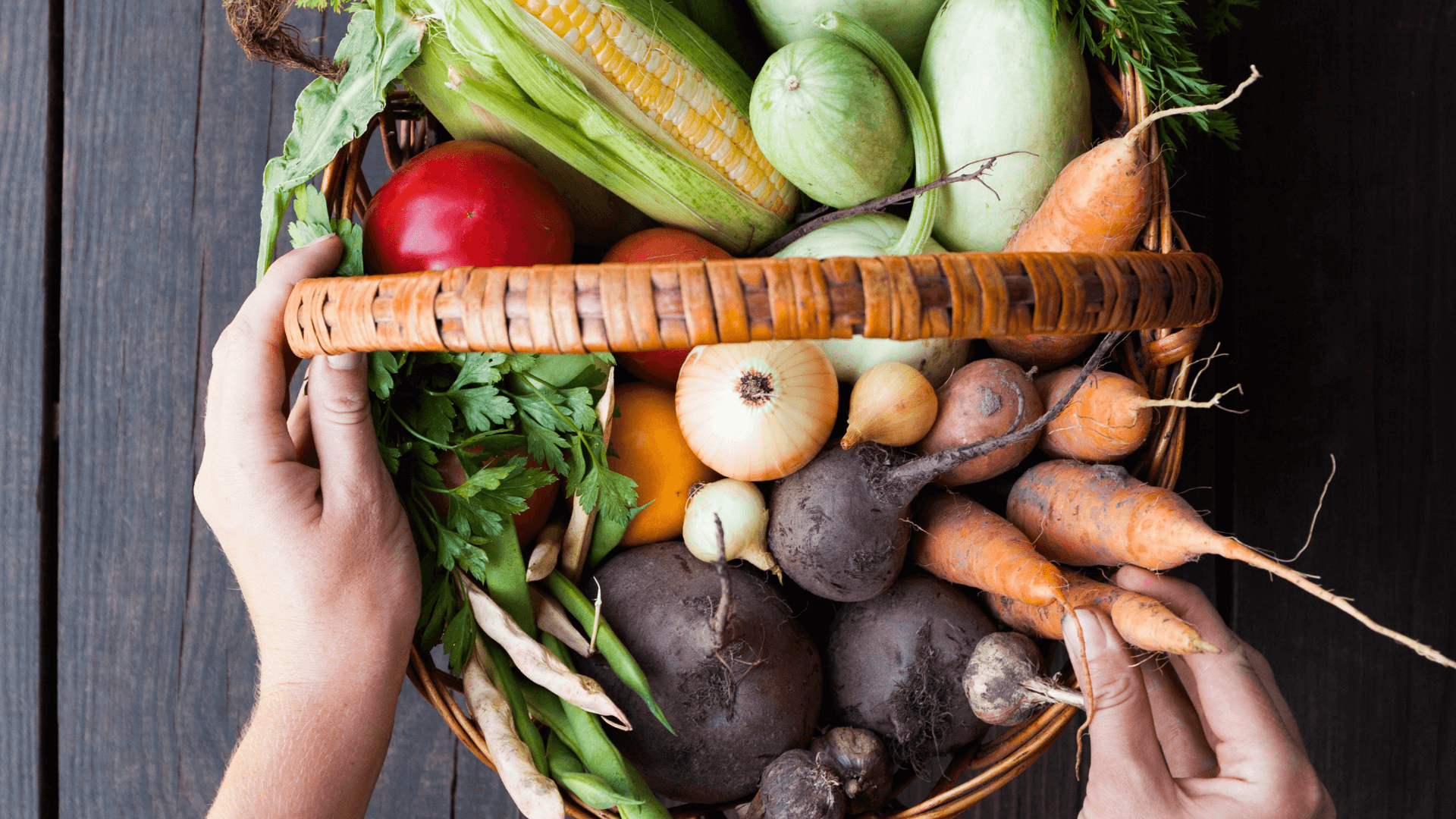 Panier de légumes bio